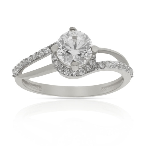 SORTIJA ORO BLANCO 18KL CIRCONITAS