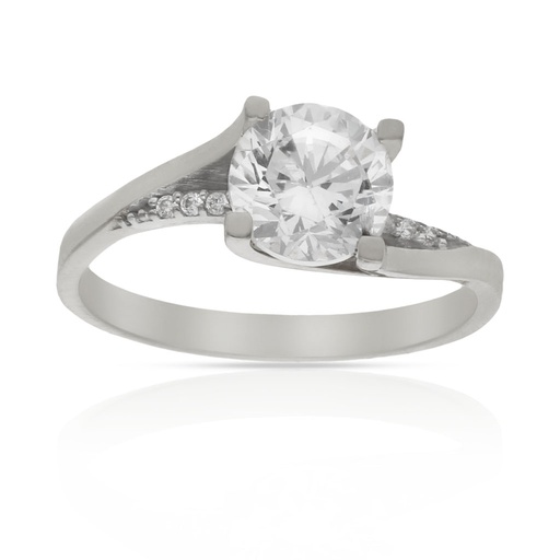 SORTIJA ORO BLANCO 18KL CIRCONITAS