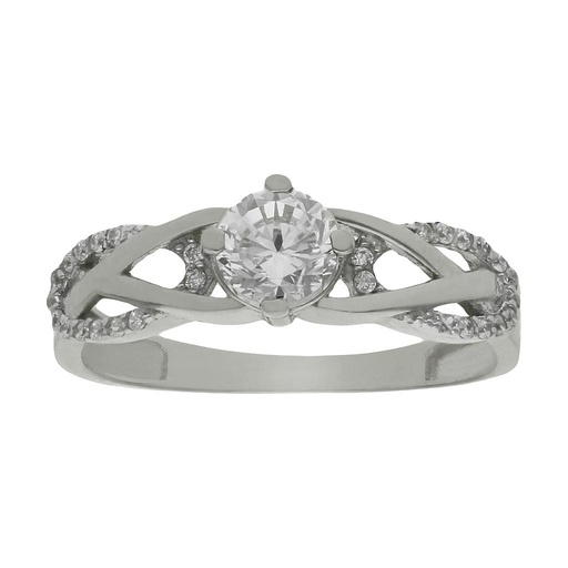 SORTIJA ORO BLANCO 18KL CIRCONITAS