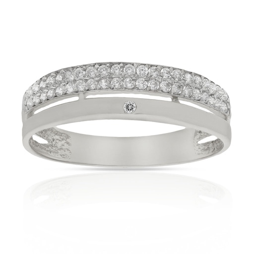 SORTIJA ORO BLANCO 18KL CIRCONITAS