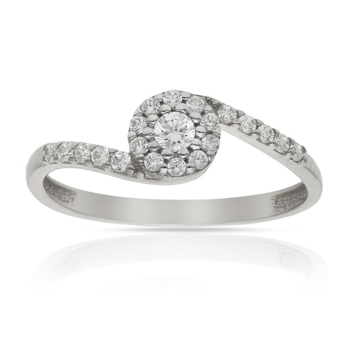 SORTIJA ORO BLANCO 18KL CIRCONITAS