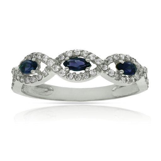 SORTIJA ORO BLANCO 18KL CRISOPAL AZUL