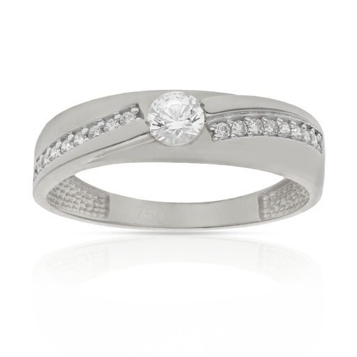 SORTIJA ORO BLANCO 18KL CIRCONITAS