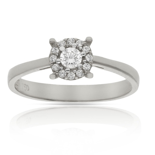 SORTIJA ORO BLANCO 18KL CIRCONITAS