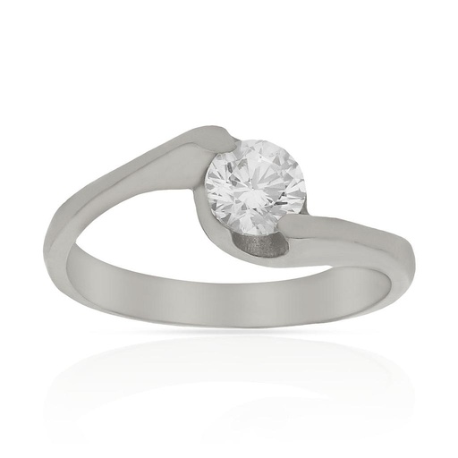 SORTIJA ORO BLANCO 18KL CIRCONITA