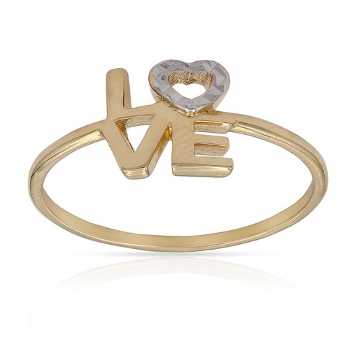 SORTIJA ORO 18KL BICOLOR LOVE
