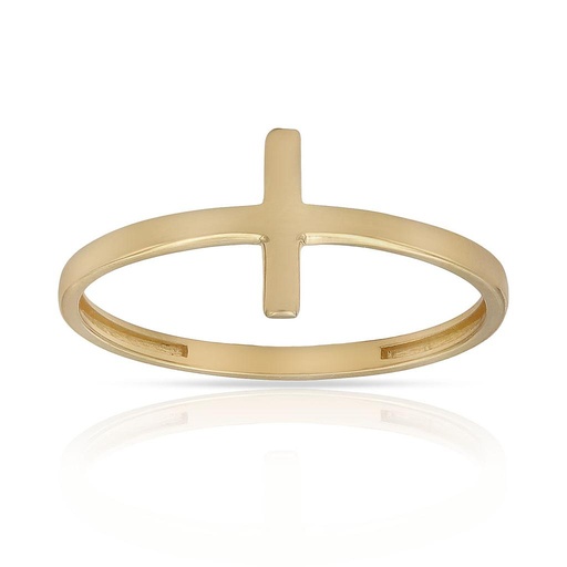 SORTIJA CRUZ ORO 18KL