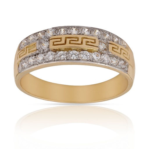 SORTIJA ORO 18KL BICOLOR CIRCONITAS