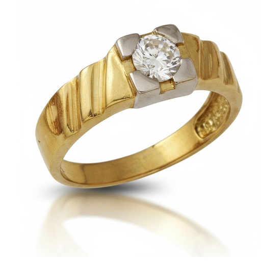 SOLITARIO ORO 18KL BICOLOR