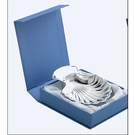 [1899P] CONCHA ACERO PLATEADO BAUTISMO