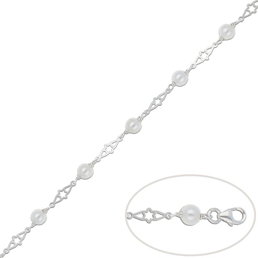 [AG109] PULSERA PLATA 925MM PERLAS