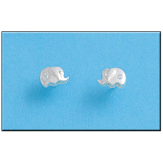 [AG1244] PENDIENTE PLATA 925MM ELEFANTES PEQUEÑOS