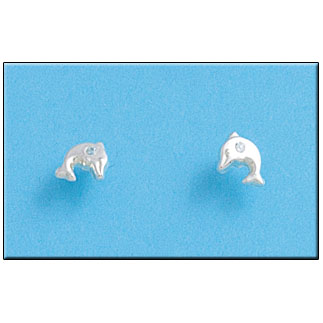 [AG1246] PENDIENTE PLATA 925MM DELFIN PEQUEÑO