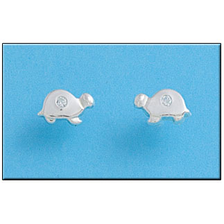 [AG1247] PENDIENTE PLATA 925MM TORTUGA GRANDE