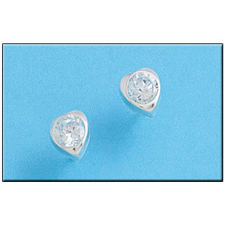 [AG1291] PENDIENTES PLATA 925MM CORAZON CIRCONITA - 7MMS