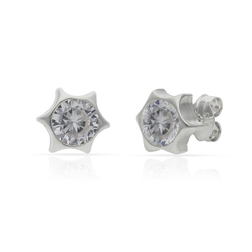 [AG1295] PENDIENTE PLATA 925MM ESTRELLA CIRCONITA