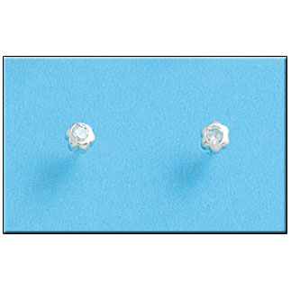 [AG1298] PENDIENTE PLATA 925MM FLOR CIRCONITA