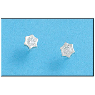 [AG1303] PENDIENTE PLATA 925MM ESTRELLA MEDIANO - 6MM