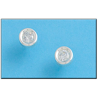 [AG1308] PENDIENTE PLATA 925MM REDONDO GRANDE