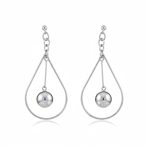 [AG1349] PENDIENTES LAGRIMA PLATA 925MM