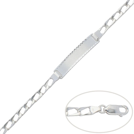 [AG135] PULSERA CON PLACA PLATA 925MM - 5MM