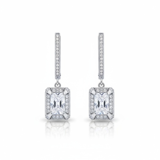 [AG1386] PENDIENTES PLATA 925MM CIRCONITAS
