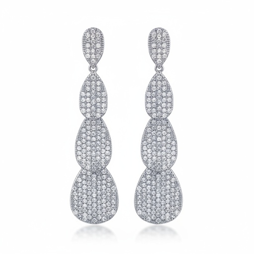 [AG1388] PENDIENTES PLATA 925MM LAGRIMA CIRCONITAS