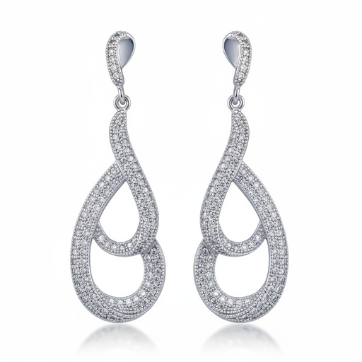 [AG1390] PENDIENTES PLATA 925MM CIRCONITAS