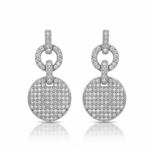 [AG1401] PENDIENTES PLATA 925MM CIRCONITAS