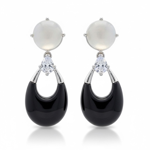 [AG1410] PENDIENTES PLATA 925MM OJO DE GATO