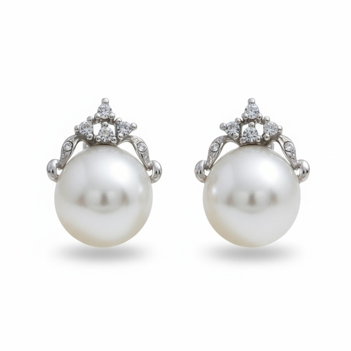 [AG1445] PENDIENTE PLATA 925MM PERLA CHINA - 13MM