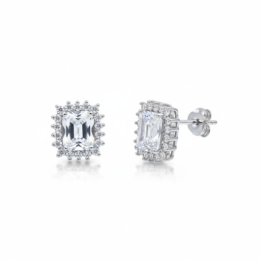 [AG1466] PENDIENTES PLATA 925MM RECTANGULAR