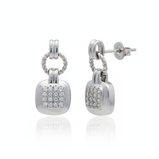 [AG1530] PENDIENTES PLATA 925MM CIRCONITAS