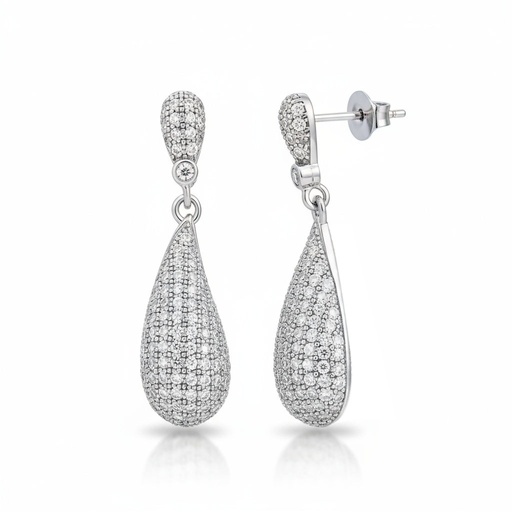 [AG1554] PENDIENTES PLATA 925MM CIRCONITAS