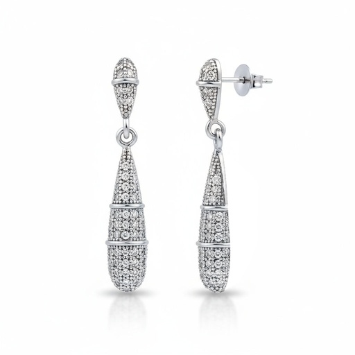 [AG1556] PENDIENTES PLATA 925MM CIRCONITAS