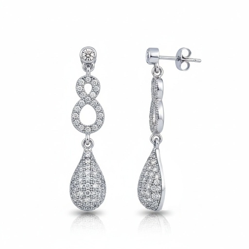 [AG1564] PENDIENTES PLATA 925MM CIRCONITAS