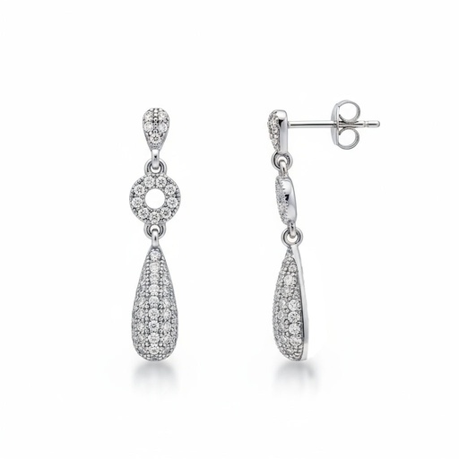 [AG1565] PENDIENTES PLATA 925MM CIRCONITAS