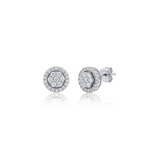 [AG1579] PENDIENTES REDONDO CIRCONITAS PLATA 925MM