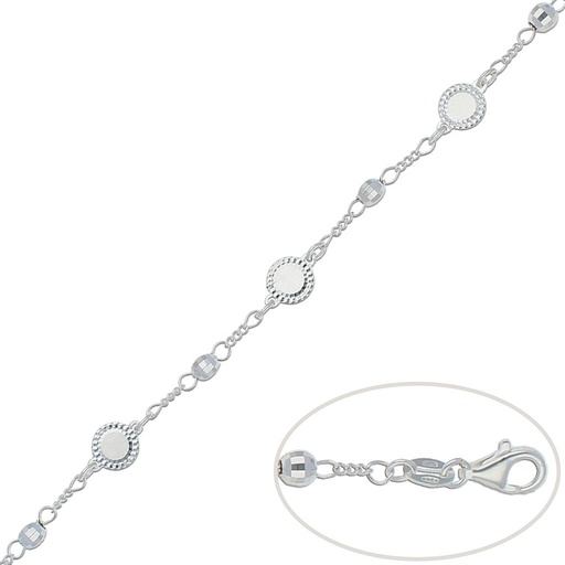 [AG159] PULSERA PLATA 925MM CIRCULOS