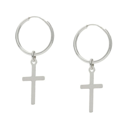[AG1597] AROS PLATA 925MM CRUZ - 11MM