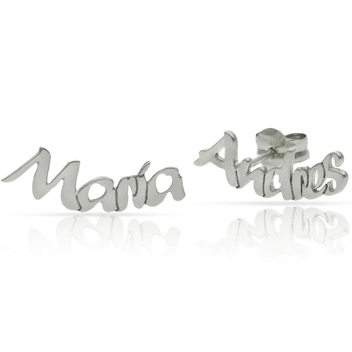 [AG1604] PENDIENTES PLATA 925MM NOMBRE TREPADORES