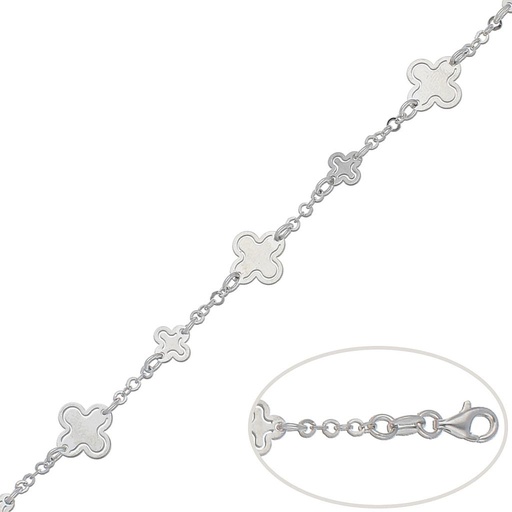[AG170] PULSERA  PLATA 925MM TREBOL