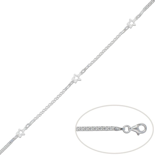 [AG187] PULSERA PLATA 925MM ESTRELLAS