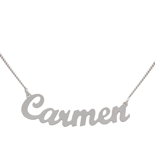 [AG2000] GARGANTILLA PLATA 925MM NOMBRE GRANDE