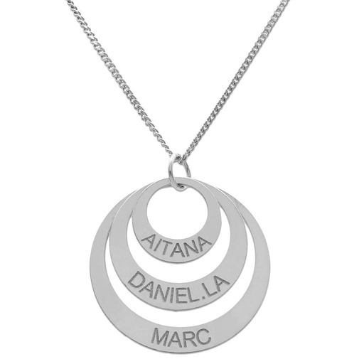 [AG2019] GARGANTILLA PLATA 925MM - 3 CIRCULOS - 26MM