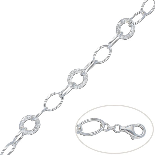 [AG204] PULSERA PLATA 925MM ESLABONES