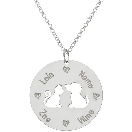 [AG2043] GARGANTILLA PLATA 925MM MASCOTAS - 26MM