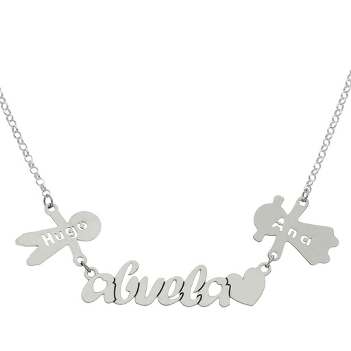 GARGANTILLA PLATA 925MM ABUELA + 2 NIÑOS