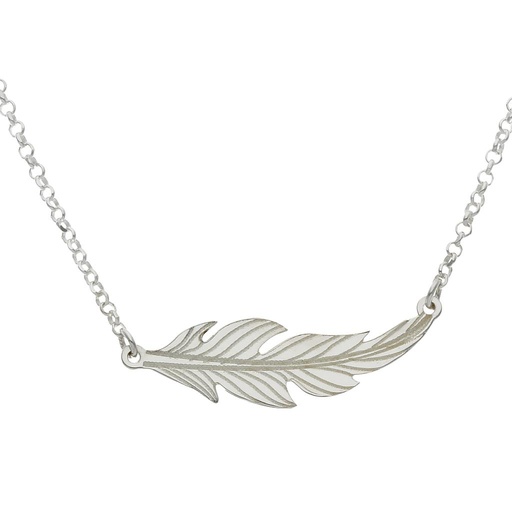 [AG2076] GARGANTILLA PLATA 925MM PLUMA