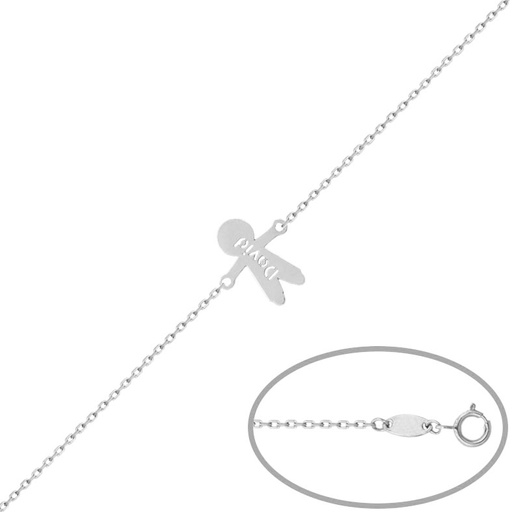 [AG218] PULSERA PLATA 925MM NOMBRE + NIÑO